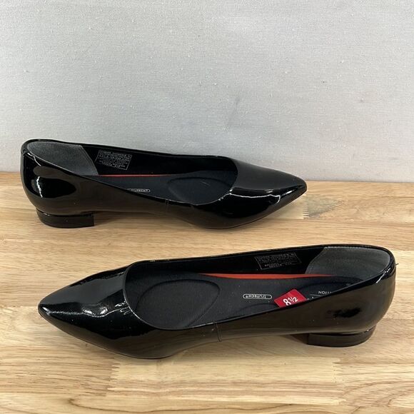 Rockport Total Motion Adelyn Ballet Flat- Black Patent- Size 8.5M- New - Picture 4 of 10
